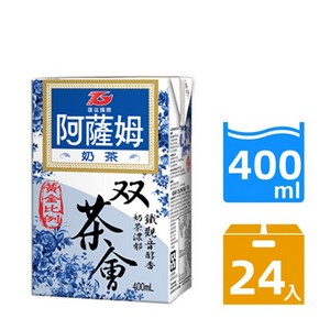 阿萨姆双茶会 奶茶 纸盒400mlX6X4