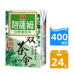 阿萨姆双茶会 四季春奶茶 纸盒400mlX6X4