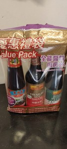 李锦记生抽蚝油蒸鱼豉油礼品包(410,500,510ml)X6