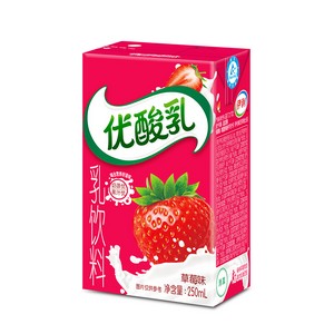伊利优酸乳草莓味250mlX24