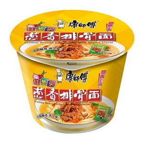 康师傅葱香排骨味桶面108X12