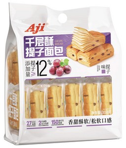 AJI千层酥提子面包300GgX12