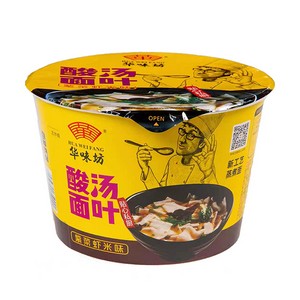 华味坊冲泡酸汤面叶紫菜虾米味110gX12桶